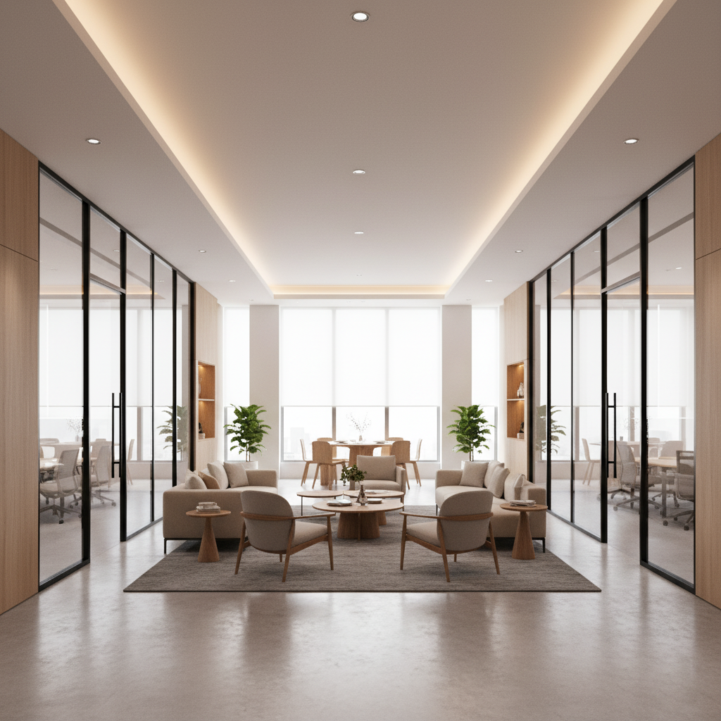 Warm Contemporary Workspace