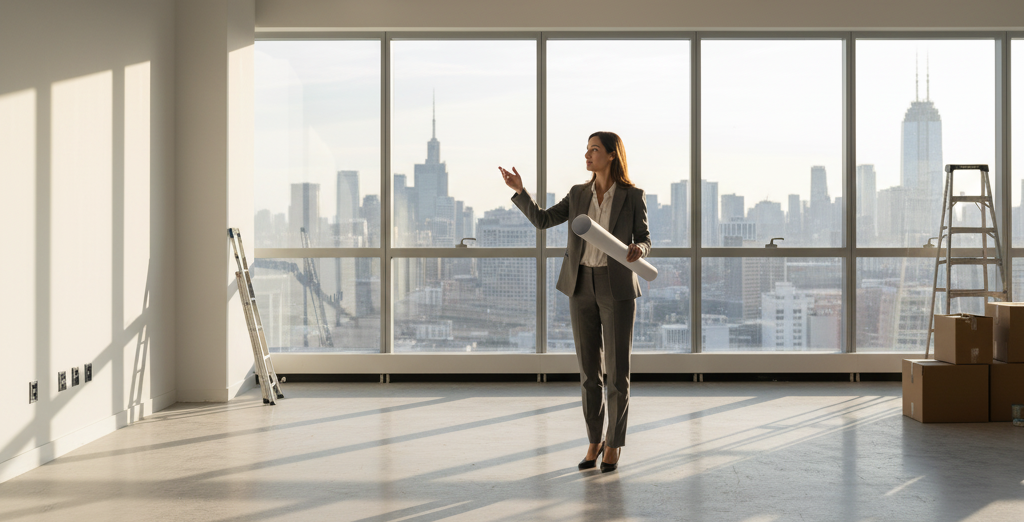 Modern office workspace